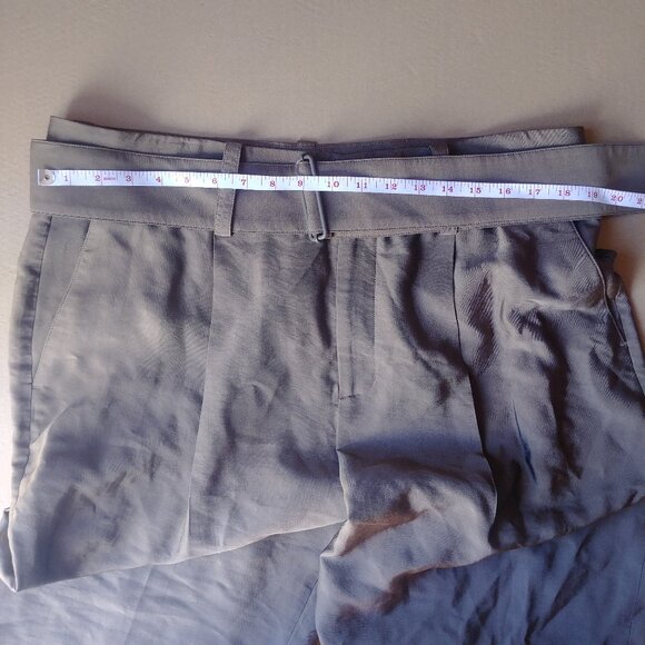 NEW WITH TAGS Vince size 16 silky pants trousers olive green taupe brown - Picture 7 of 10